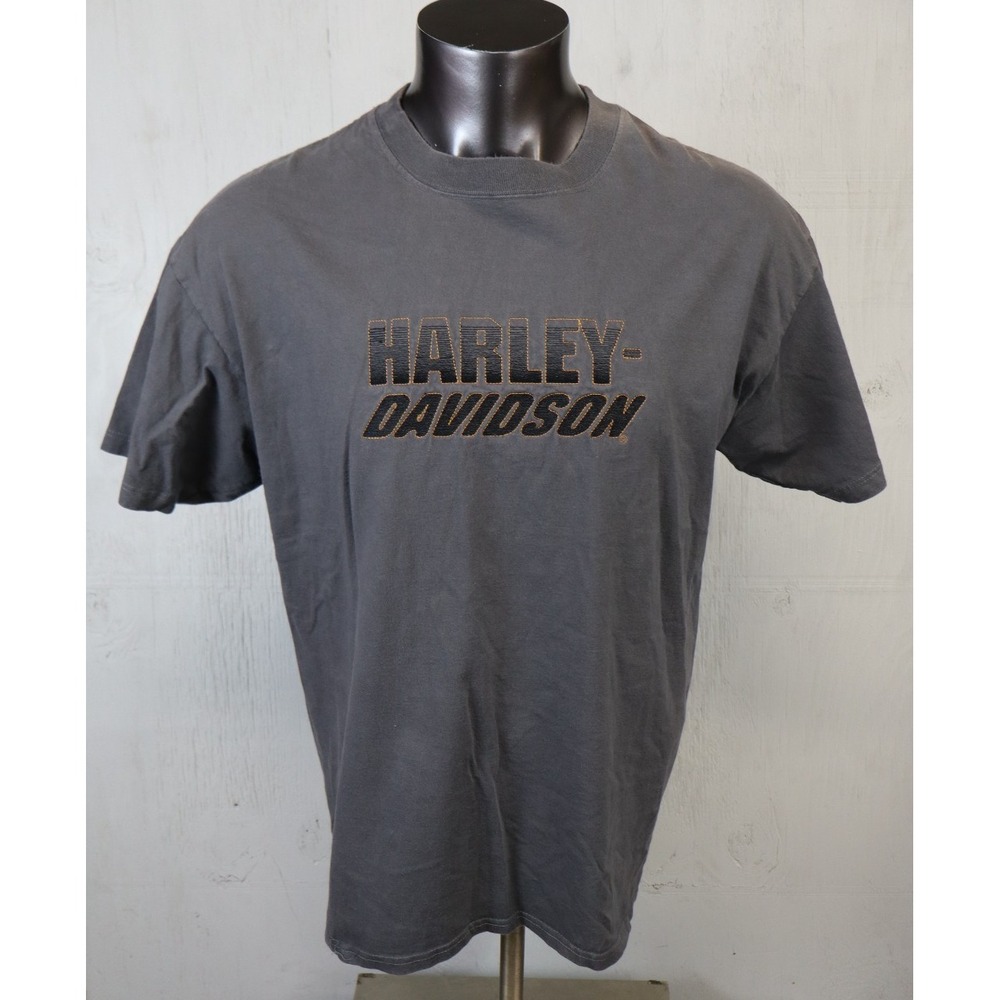 Mens Harley Davidson T Shirt Size XL Gray Made in USA Vintage‎ Cotton Tee